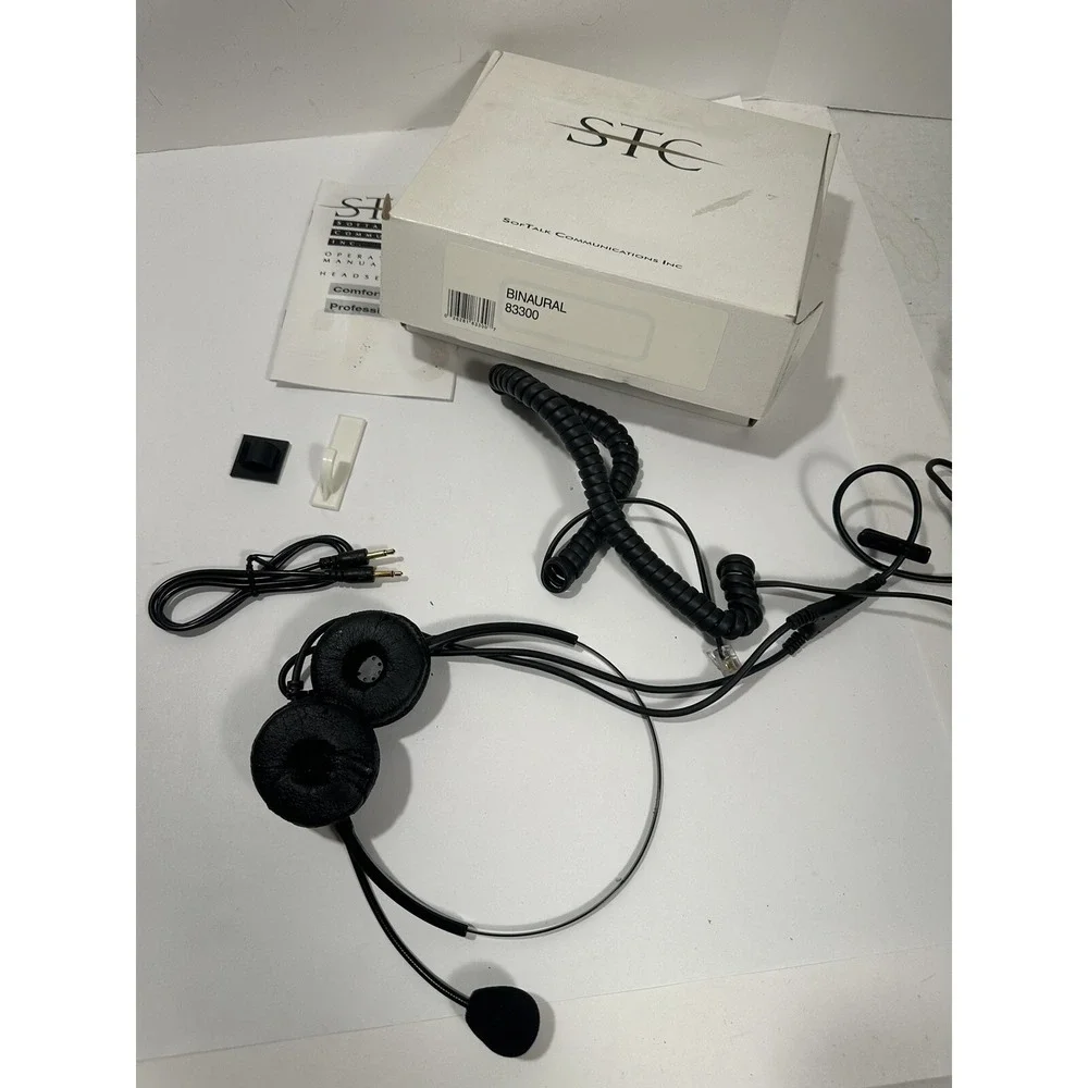 SofTalk Communications Tele-Link 80100 Amplifier & Binaural 83300 Headset Bundle
